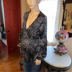 Silk maternity blouse